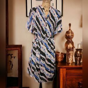 Robert Louis Multicolor Midi Dress Size S NWT